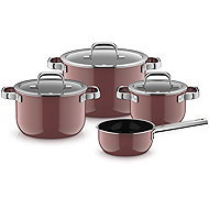 WMF Topfset 4-tlg. Fusiontec Mineral Pro Rosa Quarz 0518955290 - Geschirr-Set