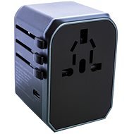 Wontravel JY-305A – UK, EÚ, US -> EÚ, UK, US; 4× USB, USB-C - Cestovný adaptér