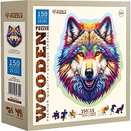 WOODEN CITY Wooden Puzzle Rainbow Wolf 150 pieces - Jigsaw Puzzle