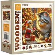 WOODEN CITY Wooden Puzzle Cat and Mouse 250 pieces - Jigsaw Puzzle