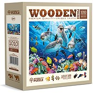 WOODEN CITY Wooden puzzle Happy Dolphins 1010 pieces - Jigsaw Puzzle