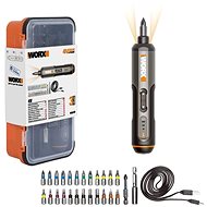 WORX AKU screwdriver 4V WX240 (1x1,5 Ah) + set of accessories 25pcs - Cordless Screwdriver