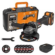 WORX Nitro Úhlová bruska AKU 20V 125 mm s příslušentvím WX814.2 (1 × 4 Ah) - Angle Grinder 