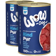 WOW canned PUR Beef Monoprotein 2 × 400 g - Canned Dog Food