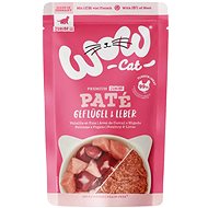 WOW Cat pocket Paté Poultry with liver Kitten / Junior 125g - Cat Food Pouch