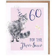 Wrendale Designs Birthday Card 60 Cat - Greeting Card