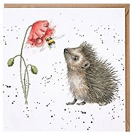 Wrendale Designs Wish Hedgehog and Bumblebee - Greeting Card