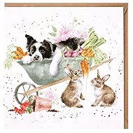 Wrendale Designs Wish Dog and Rabbits - Greeting Card