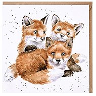 Wrendale Designs Wishes Foxes - Greeting Card