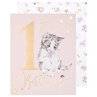 Wrendale Designs First Birthday Card Kitten - Greeting Card