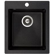 AQUASANITA Simplex 425 Black Metallic - Granite Sink