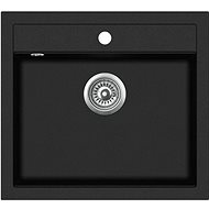 AQUASANITA Quadro 565 Black Metallic - Granite Sink