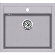 AQUASANITA Quadro 565 Alumetallic - Granite Sink
