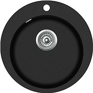 AQUASANITA Clarus 505 Black Metallic - Granite Sink