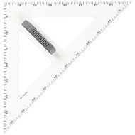 WISSNER magnetic triangle 45°, 60 cm, white - Ruler