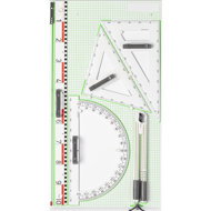 WISSNER Magnetic whiteboard drawing set, white - Ruler