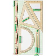 WISSNER magnetic drawing board set, wood - Ruler