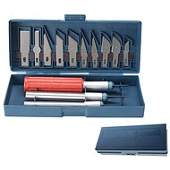 APTEL Set of knives and handles in practical box - 13 blades, 3 handles - Knife Set