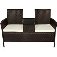 Tectake Garden bench with table 131cm - Garden Bench