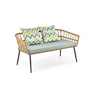 HALMAR Garden bench Gardena 2S, black/natural/grey - Garden Bench