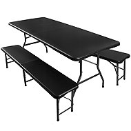Gardlov 17966 Beer set plastic folding 180 cm black - Garden Furniture