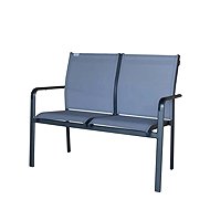 DOPPLER Extra Plus aluminium two-seater bench silver grey - Garden Bench