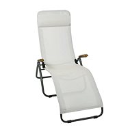 DOPPLER Phönix garden deckchair, white - Garden Lounger