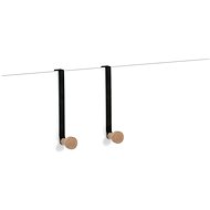 ZELLER Door hook 2pcs, 3 × 9 × 18 cm black - Coat Hanger