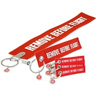 RBF ORIGINAL Set of 5 red Remove Before Flight keychains in 3 sizes - Keychain