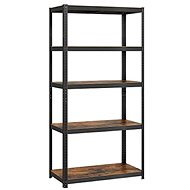 SONGMICS Shelf 5 shelves, industrial, 200 × 100 × 50 cm, brown-black - Shelving Unit