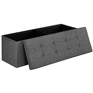 SONGMICS Folding bench with storage 110 × 38 × 38 cm grey - Ottoman