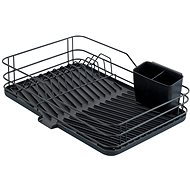 Wenko Dish Drainer with silicone mat, black - Draining Board