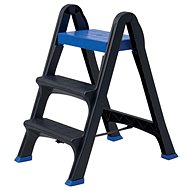 BAMA SKALA Plastic stairs, anthracite, 3 rungs - Stepladder