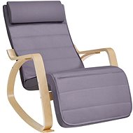 SONGMICS Rocking chair, light grey, 121,5 × 67 × 84 cm - Rocking Chair