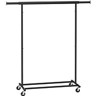 SONGMICS Clothes rack, wheeled rack, 92 - 132 × 45 × 160 cm, black - Clothes Hanger