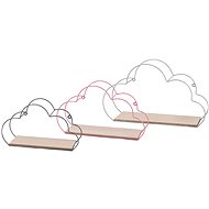 DOCHTMANN Set of shelves - cloud motif 3 pcs, metal - Shelf