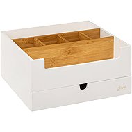 5five Simply Smart Cosmetic Organiser with Drawer, White - Makeup Organiser
