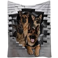 Excellent Microplush Warm Blanket 130 × 150 cm - German Shepherd/Beagle - Blanket