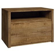 Nejlevnější nábytek Marlett noční stolek, tmavý dub - Night Stand