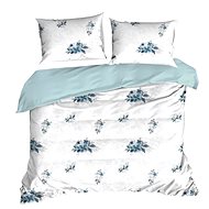 Eurofirany Linen satin 220 × 200 + 70 × 80/×2 - Spring 16 blue - Bed Linen