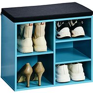 KESPER Shoe rack with bench turquoise 51,5 × 48 × 29,5 cm - Shoe Rack
