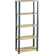 KESPER Shelf rack Blue 5 shelves, plastic, MDF, 60 × 147 × 29 cm - Shelving Unit