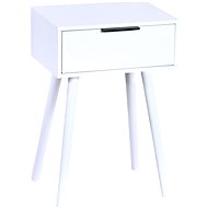 KESPER Folding table with drawer, bedside table white 40 × 30 × 59 cm - Night Stand