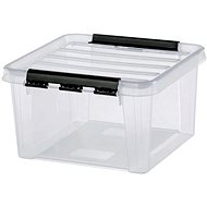 SMARTSTORE Classic 12, transparent, plastic, 8 l, black handles - Storage Box