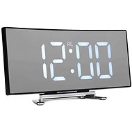 Verk 01860 Multifunction mirror clock with alarm and thermometer black - Table Clock