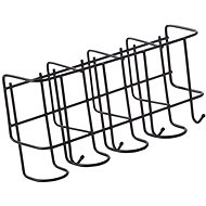 Verk 27221 Universal umbrella holder with 4 hooks, black - Coat Hanger