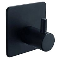 MDS Samolepicí kovový koupelnový háček, černý - Towel Rack