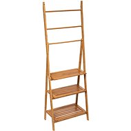 5five Simply Smart Bathroom shelf with 3 shelves and towel rails, 153 cm, bamboo - Shelving Unit