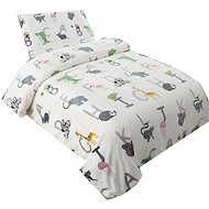 Jahu Microfiber bedding 140 × 200 + 70 × 90 cm - Letters alphabet - Bed Linen