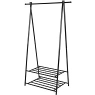 SONGMICS Clothes rack (servant), with shoe rack - 2 shelves, black - Coat Hanger